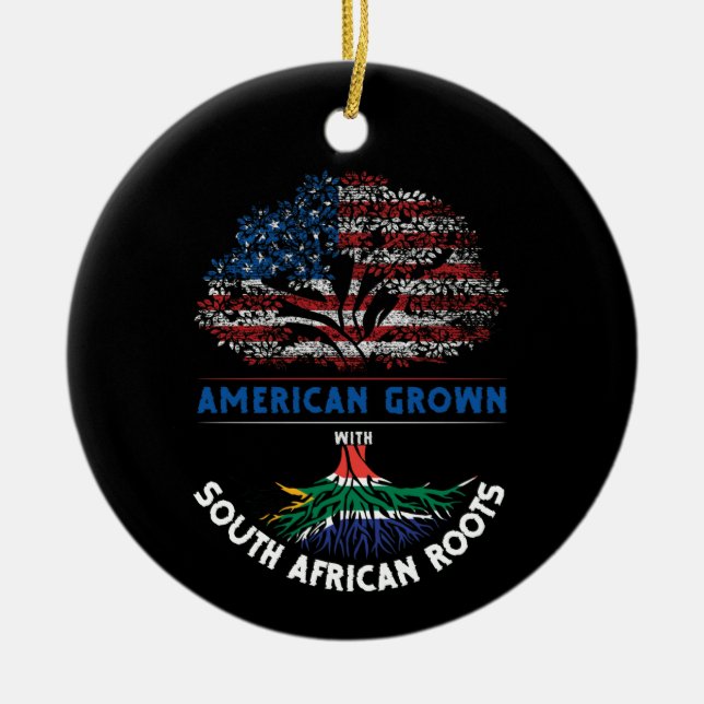 American Grown  South African Roots Flag Venezuela Ceramic Ornament (Front)