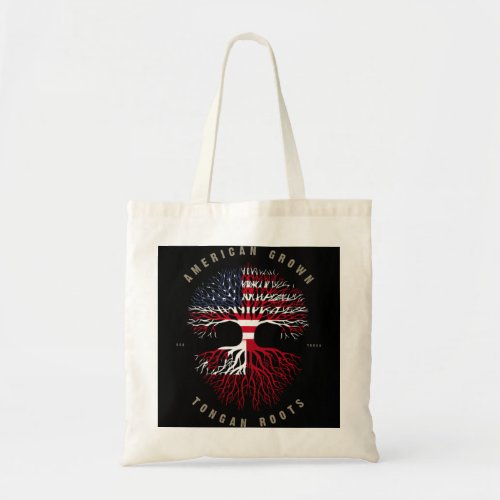 American Grown Tongan Roots Tonga Flag   Tote Bag