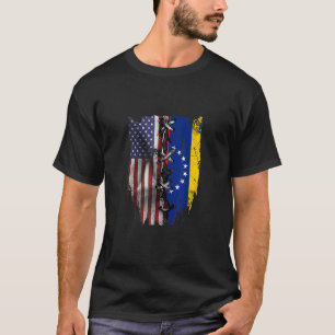American Grown Venezuelan Roots USA Venezuela Flag T-Shirt