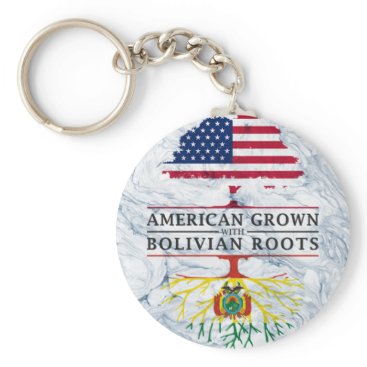 American Grown with Bolivian Roots Marble Style Keychain American Grown with Bolivian Roots Marble Style Keychain