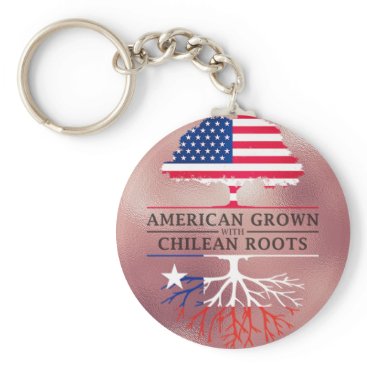 American Grown with Chilean Roots Pink Blush Keychain American Grown with Chilean Roots Pink Blush Keychain