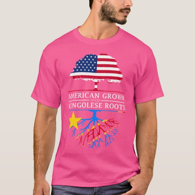 American Grown With Congolese Roots - Dr Congo T-Shirt (Front)