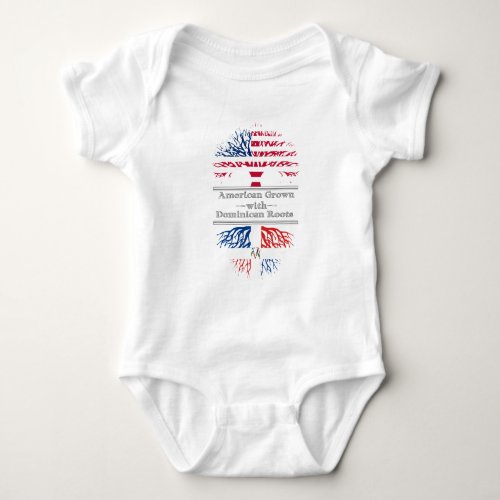 American Grown With Dominican Roots Great Gift Baby Bodysuit