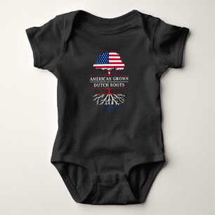 American Grown with Dutch Roots Netherlands Baby Bodysuit