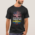 American Grown With Ecuadorian Roots USA Flag Ecua T-Shirt<br><div class="desc">Funny heritage Ecuadorian Ecuador USA Flag pride gifts Patriotic tshirt. Great for kids, mom, dad, brother, sister, son, daughter, boys, girls, family, husband, wife, friend, grandma, grandpa love sports team fan.Great Immigrants Grown with tree Root t shirt for Birthday bday christmas thanksgiving Halloween hanukkah Fourth 4th of July. Complete your...</div>