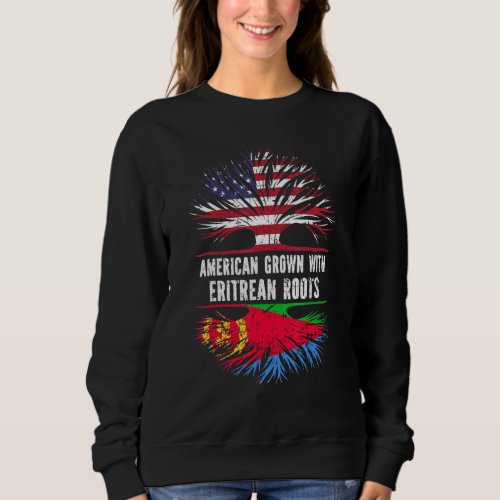 American Grown With Eritrean Roots Usa Flag Eritre Sweatshirt