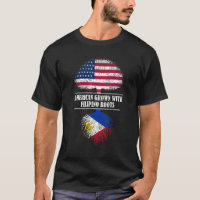 American Grown With Filipino Roots Philippines Fla T-Shirt