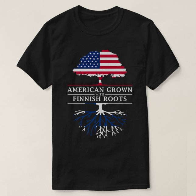 American Grown with Finnish Roots  Finland Premium T-Shirt (Design Front)