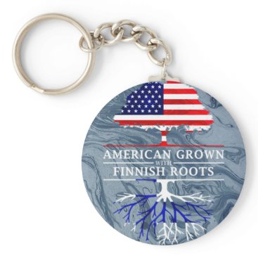 American Grown with Finnish Roots Marble Style Keychain American Grown with Finnish Roots Marble Style Keychain