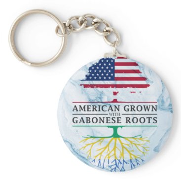 American Grown with Gabonese Roots Marble Style Keychain American Grown with Gabonese Roots Marble Style Keychain