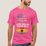 American Grown with Ghanaian Roots USA Flag Ghana  T-Shirt<br><div class="desc">American Grown with Ghanaian Roots USA Flag Ghana  .</div>