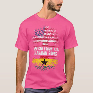 American Grown with Ghanaian Roots USA Flag Ghana T-Shirt