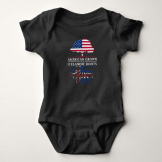 American Grown with Icelandic Roots Iceland Baby Bodysuit