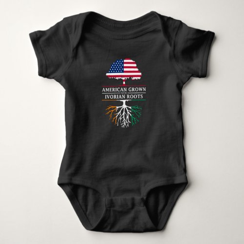 American Grown with Ivorian Roots   Ivory Coast Baby Bodysuit