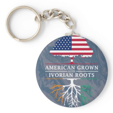 American Grown with Ivorian Roots Marble Style Keychain American Grown with Ivorian Roots Marble Style Keychain