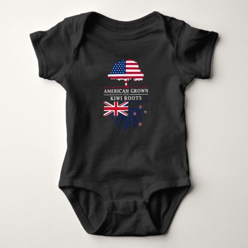 American Grown with Kiwi Roots   New Zealand Baby Bodysuit