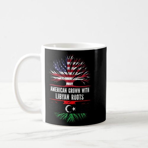 American Grown With Libyan Roots Usa Flag Libya  Coffee Mug