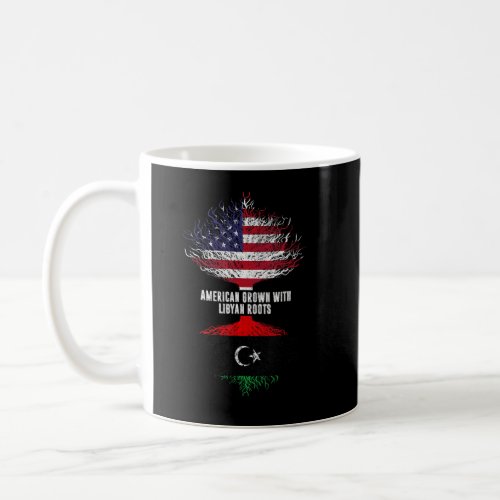 American Grown With Libyan Roots Usa Flag Libya  Coffee Mug