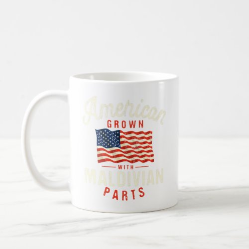 American Grown with Maldivian Parts Patriotic Nati Coffee Mug