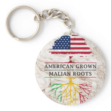 American Grown with Malian Roots Marble Style Keychain American Grown with Malian Roots Marble Style Keychain