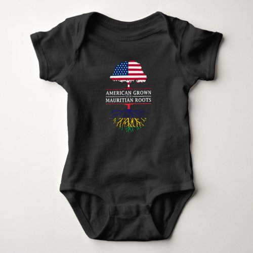American Grown with Mauritian Roots   Mauritius Baby Bodysuit