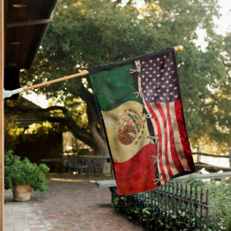 American Grown With Mexican Roots Flag Garden