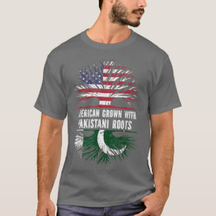 American Grown with Pakistani Roots USA Flag Pakis T-Shirt