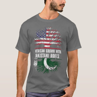 American Grown with Pakistani Roots USA Flag Pakis T-Shirt
