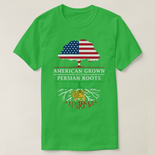 American Grown with Persian Roots  Persia Premium  T-Shirt (Design Front)