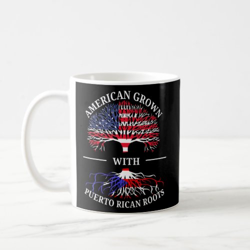 American Grown With Puerto Rican Roots Usa Flag Vi Coffee Mug