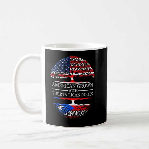 American Grown With Puerto Rican Roots Usa Flag Vi Coffee Mug