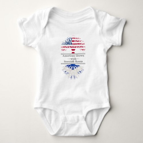 American Grown With Scottish Roots Baby Bodysuit