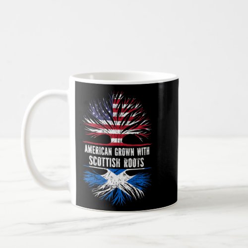 American Grown With Scottish Roots Usa Flag Scotla Coffee Mug