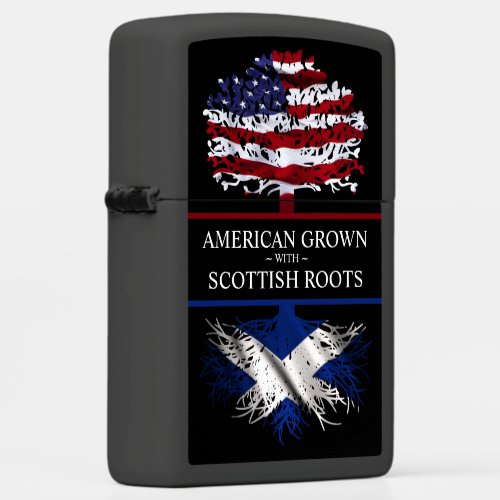 American Grown with Scottish Roots Zippo Lighter