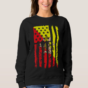 American Grown with Sicilian Roots  Sicily Malta 1 Sweatshirt