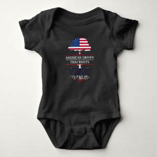 American Grown with Thai Roots Thailand Design Baby Bodysuit