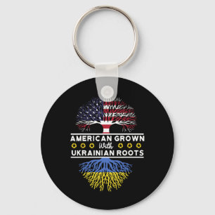 American Grown With Ukrainian Roots - Ukraine 1 Keychain