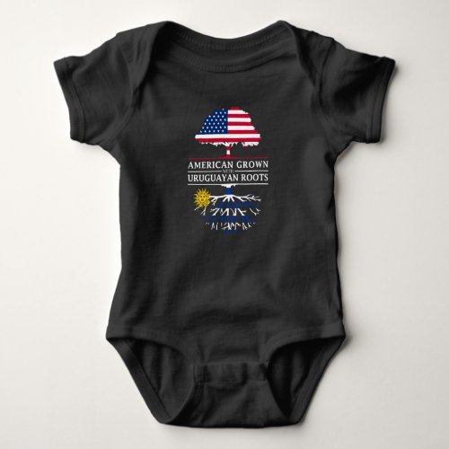 American Grown with Uruguayan Roots   Uruguay Baby Bodysuit