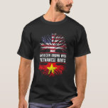 American Grown With Vietnamese Roots USA Flag Viet T-Shirt<br><div class="desc">Funny heritage Vietnamese Vietnam USA Flag pride gifts Patriotic tshirt. Great for kids, mom, dad, brother, sister, son, daughter, boys, girls, family, husband, wife, friend, grandma, grandpa love sports team fan.Great Immigrants Grown with tree Root t shirt for Birthday bday christmas thanksgiving Halloween hanukkah Fourth 4th of July. Complete your...</div>