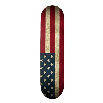 American Grunge Flag Deck Skateboard by zebracove at Zazzle