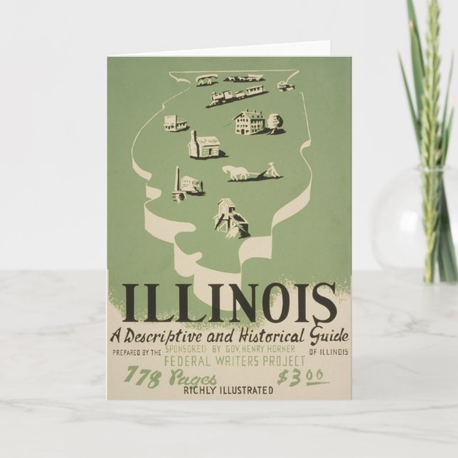 American Guide Series Volume On Illinois. Card (Front)