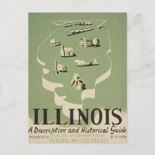 American Guide Series Volume On Illinois. Postcard