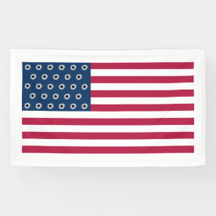 American Gun Shot Flag Banner