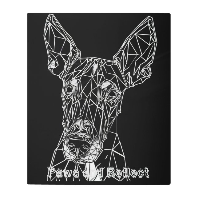 American Hairless Terrier Abstract Fractal Art (Front)
