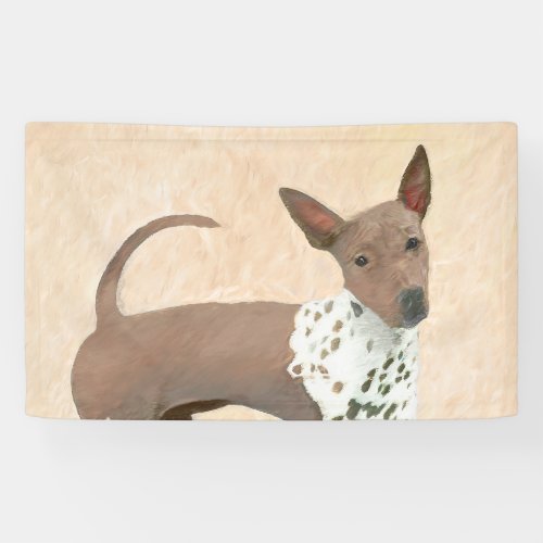 American Hairless Terrier Painting _ Dog Art Banner