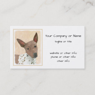 American Hairless Terrier Painting - Dog Art Business Card
