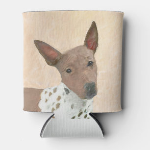 American Hairless Terrier Painting - Dog Art Can Cooler