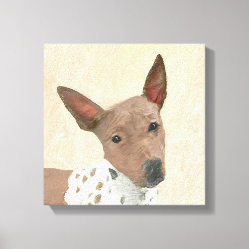 American Hairless Terrier Painting _ Dog Art Canvas Print