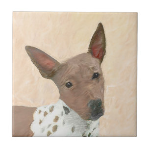 American Hairless Terrier Painting - Dog Art Ceramic Tile