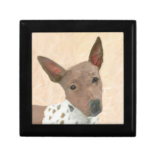 American Hairless Terrier Painting - Dog Art Gift Box